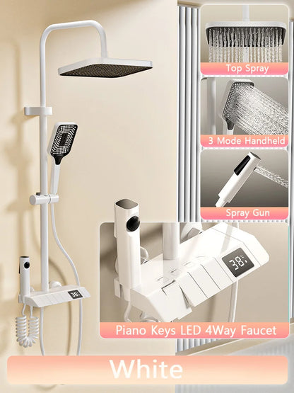 Digital LED Rainfall Shower System with Hand Shower