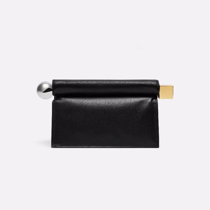 Luxury Fold-Over Chain Clutch Bag