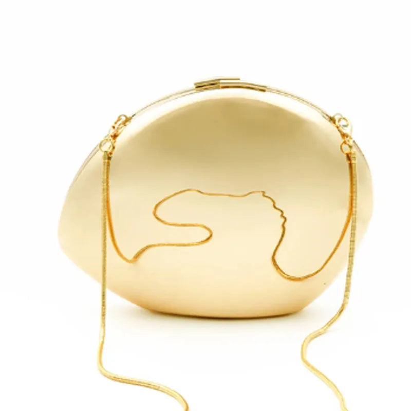 Luxury Metallic Shell Clutch Bag