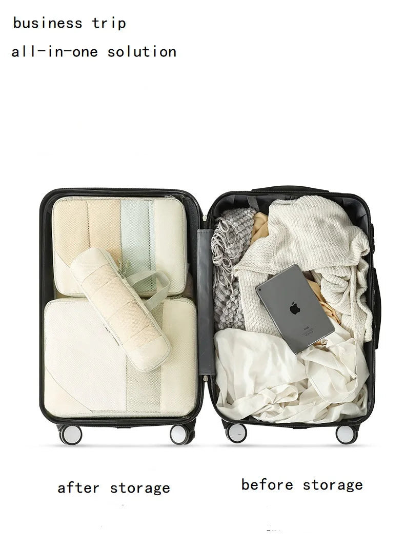 Travel Packing Cubes Compression Organizer Set