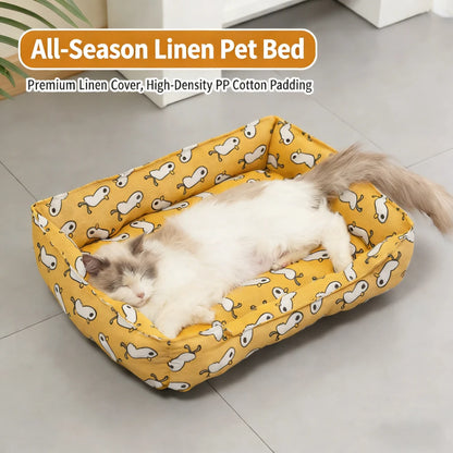 Linen Cooling Pet Sofa Bed