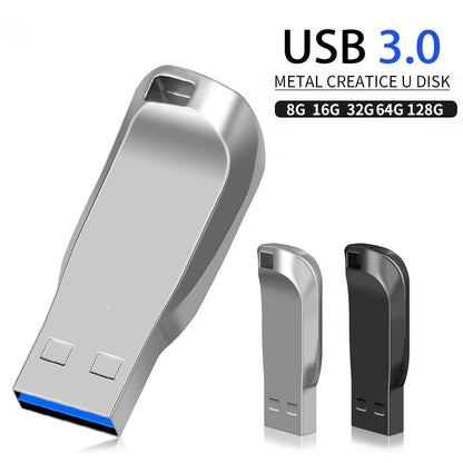 USB 3.0 Metal Flash Drive – High-Speed Waterproof Storage (16GB–128GB)