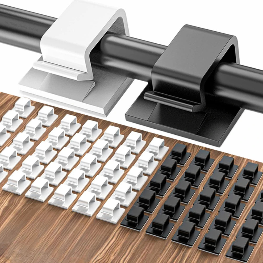 Adhesive Cable Holder Clips – Self-Stick Wire Management Organisers