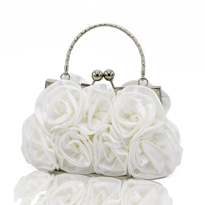 Rose Flower Evening Clutch Bag