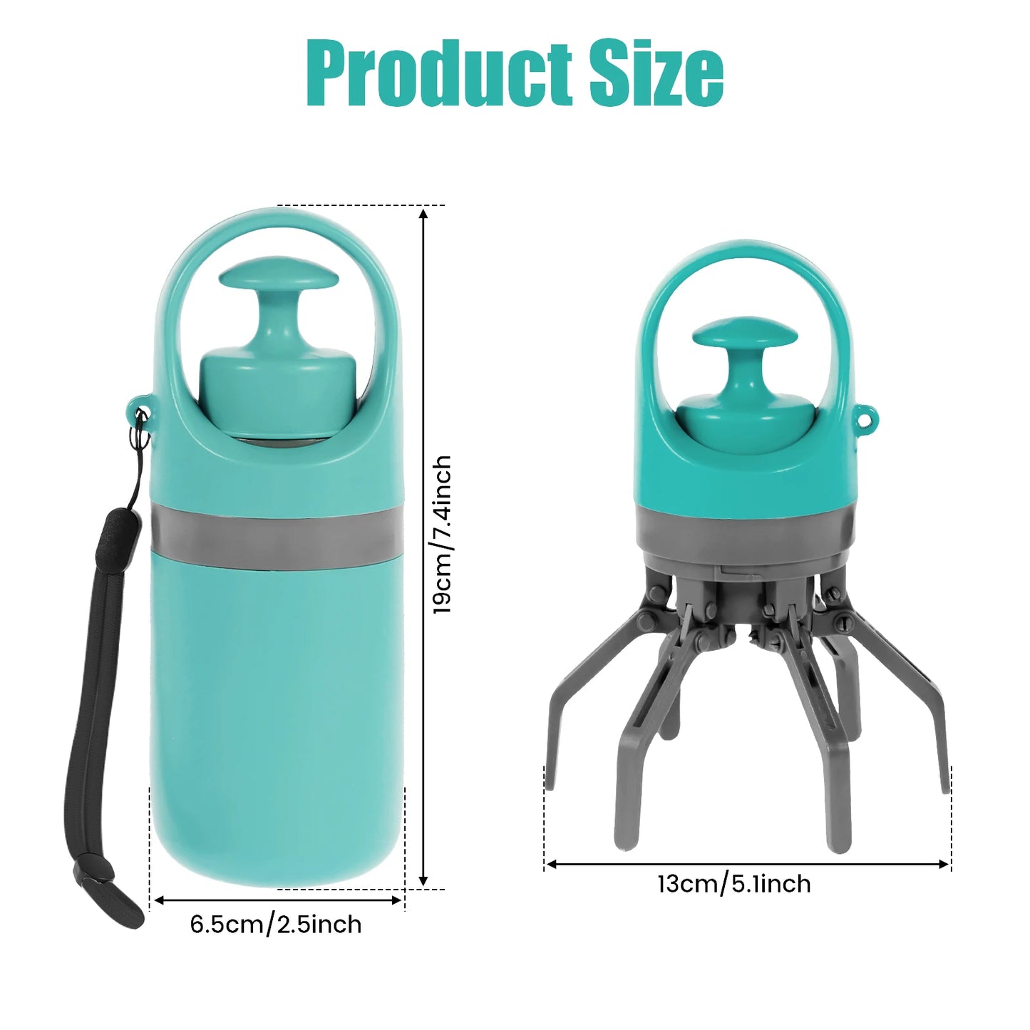 Portable Dog Pooper Scooper with Waste Bag Dispenser