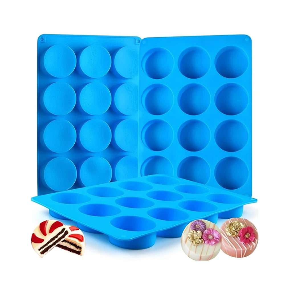 12-Cavity Round Silicone Baking Mold