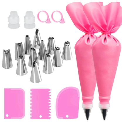 Reusable Silicone Piping Bag Cake Decorating Set