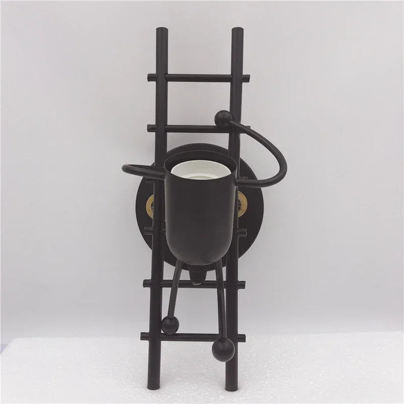 Vintage Industrial Wooden Wall Lamp – Creative E27 Wall Sconce