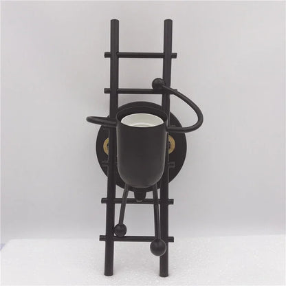 Vintage Industrial Wooden Wall Lamp – Creative E27 Wall Sconce