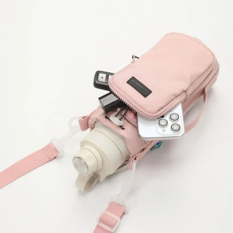 Portable Water Bottle Crossbody Carrier Bag