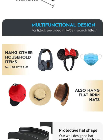 Minimalist Self-Adhesive Hat Hooks