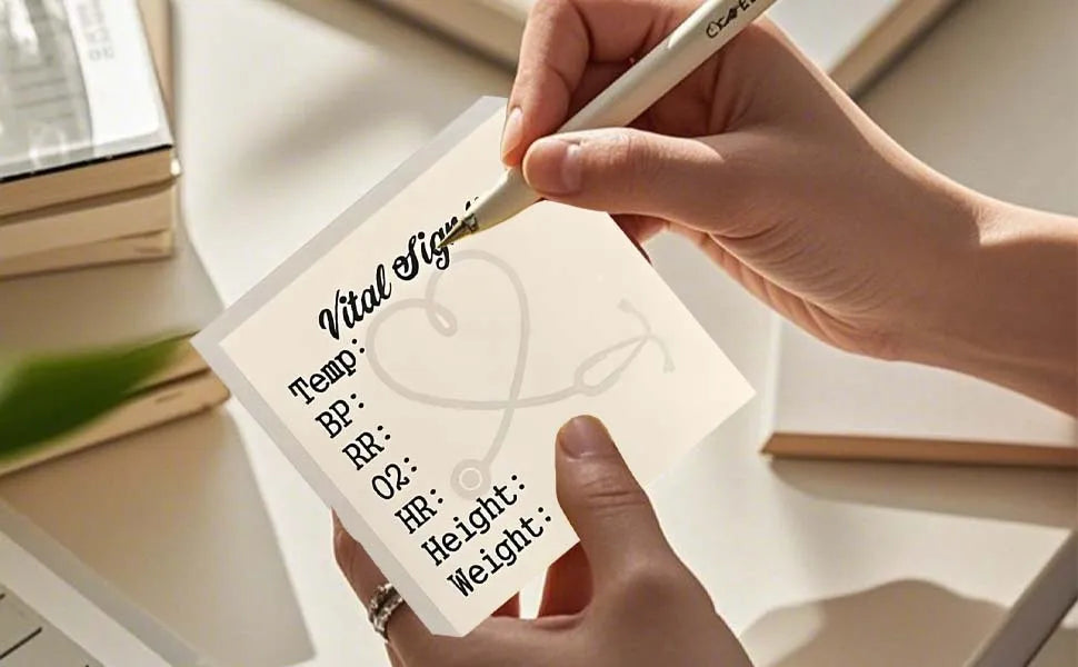 Patient Vital Signs Sticky Note Pad