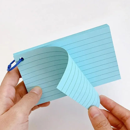 Loose-Leaf Binder Flash Cards Memo Book – 3 × 50 Sheets
