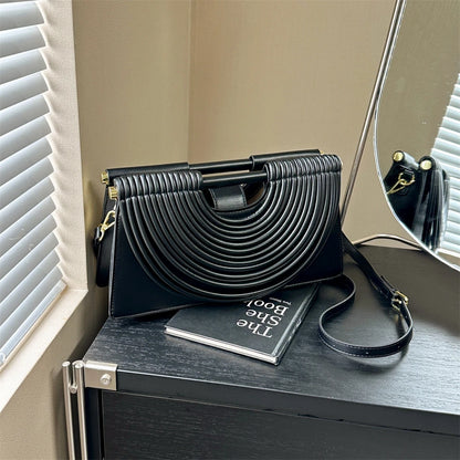 Luxury Ruched Evening Clutch Crossbody Bag