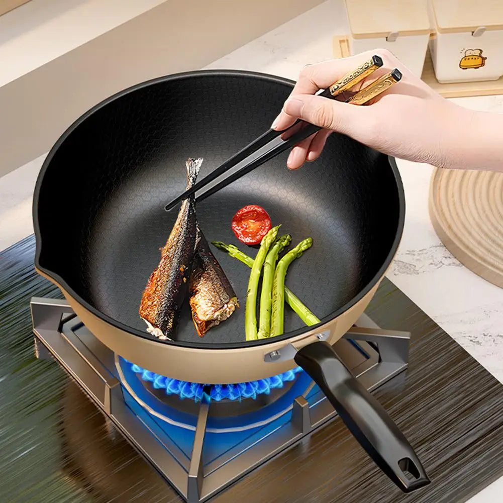Honeycomb Non-Stick Wok Frying Pan