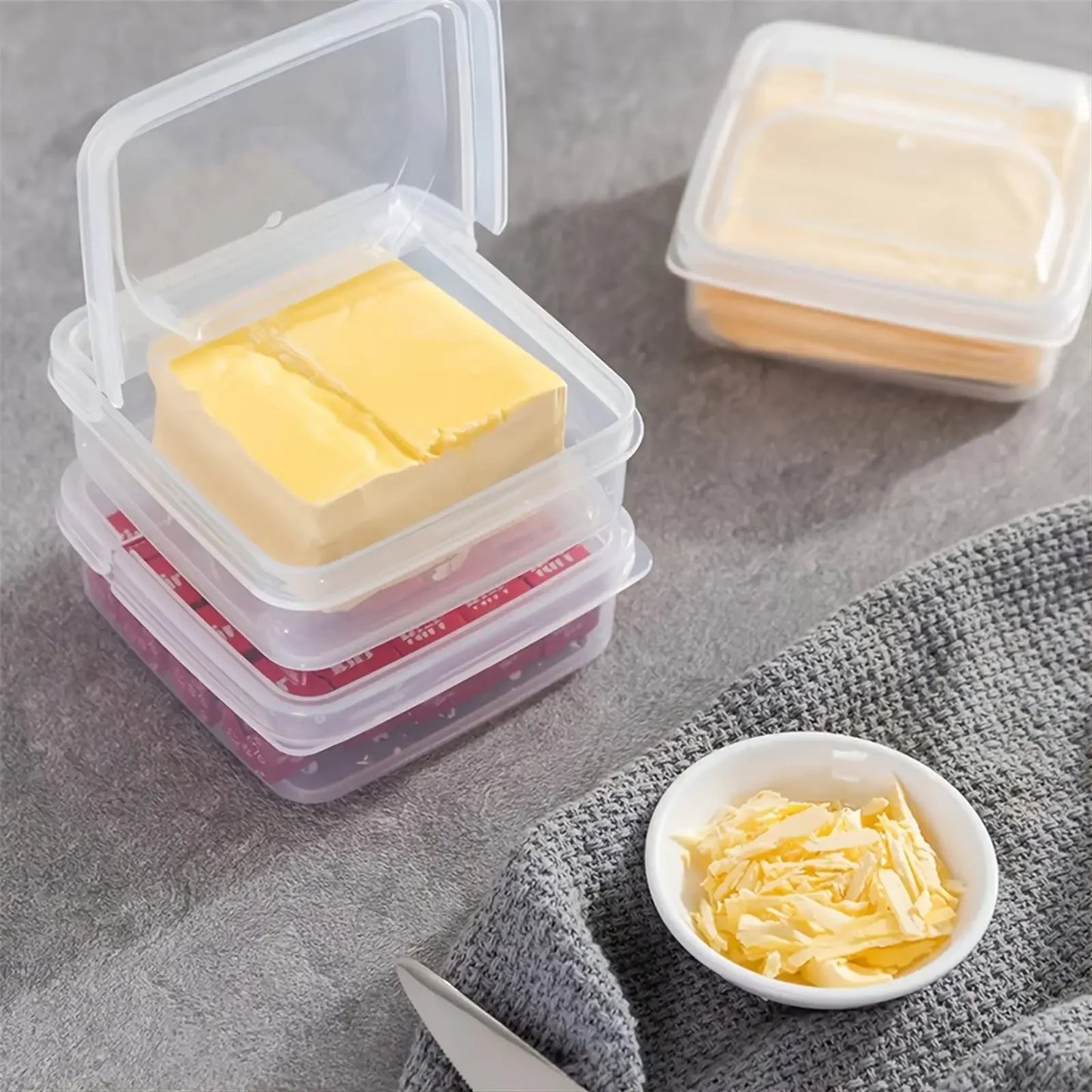 1Pc Sliced Cheese Container for Fridge