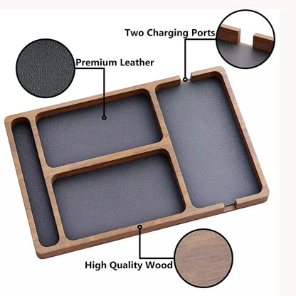 Wooden Desktop Organizer Tray