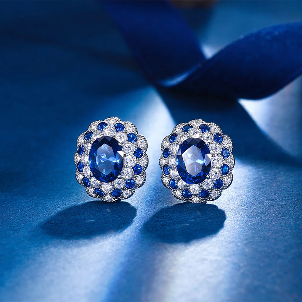 Sapphire-Style Gemstone Jewelry Set