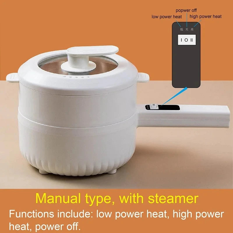 1.6L Smart Electric Cooking Pot With Steamer 220V