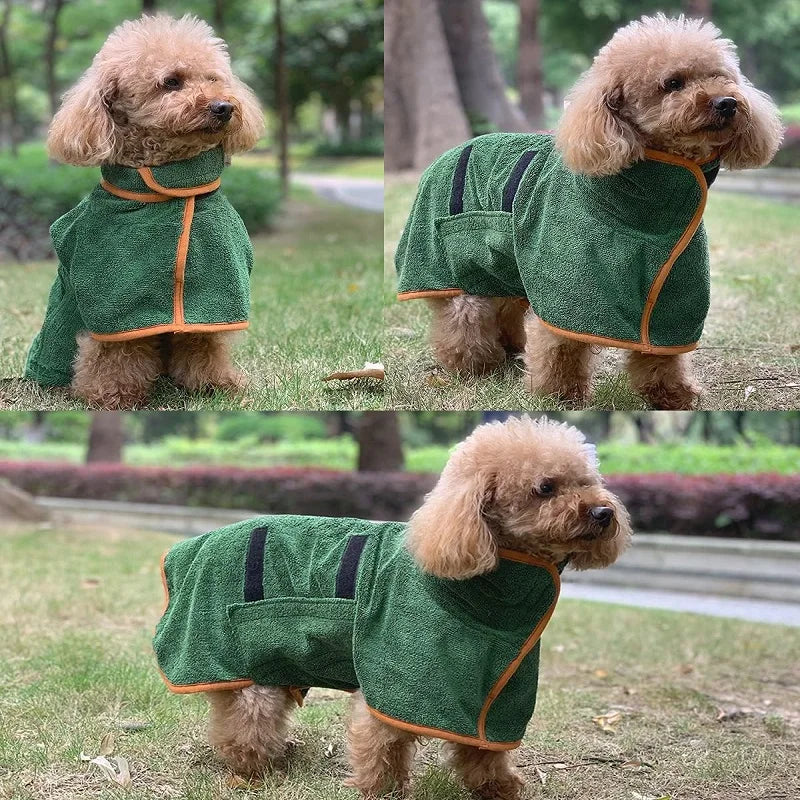 Microfibre Dog Drying Bathrobe Towel