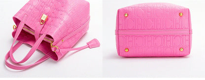 Elegant PU Leather Handbag & Matching Wallet Gift Set