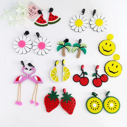 Fruit Vegetables Acrylic Drop Earrings