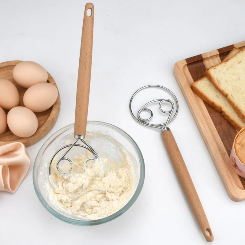 Manual Dough Blender & Flour Mixing Whisk for Baking