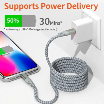 USB-C to Lightning Braided Fast Charging Cable