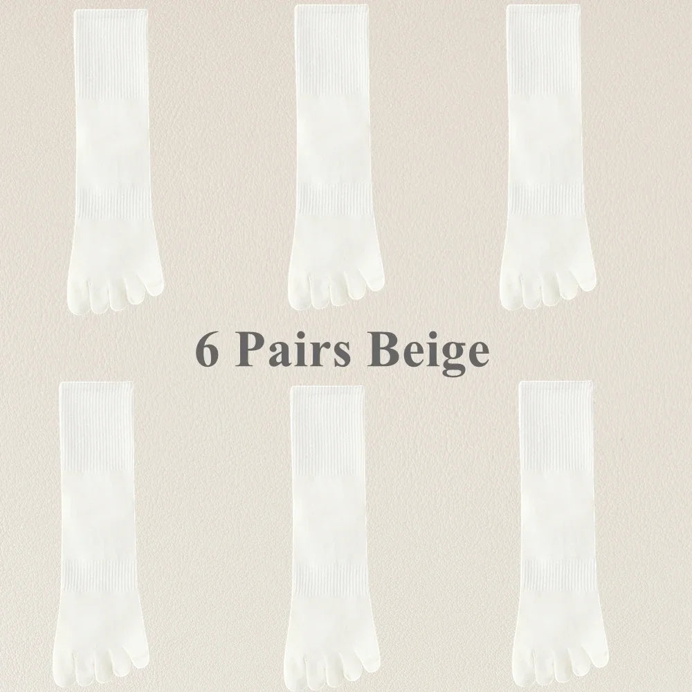 Men’s Cotton Toe Socks 6 Pairs