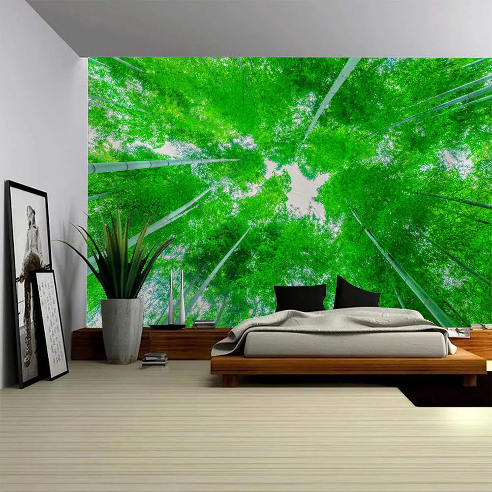 Bamboo Forest Landscape Wall Tapestry