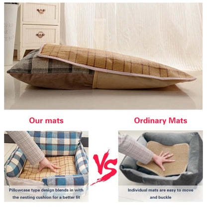 Orthopedic Pet Sofa Bed with Removable Cushion