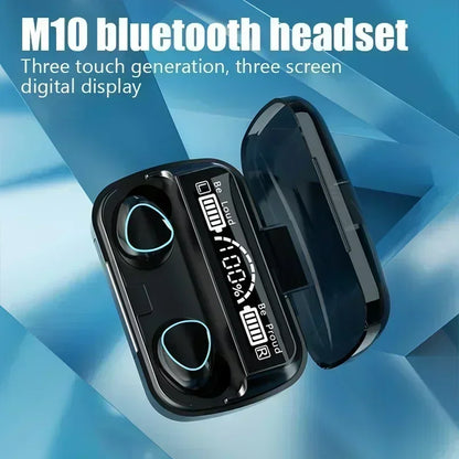 M10 TWS Bluetooth 5.3 Wireless Earbuds with LED Charging Case