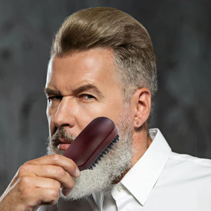 Wood Handle Boar Bristle Hair & Beard Brush