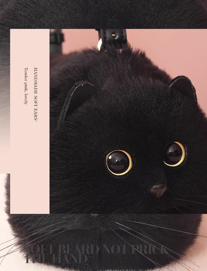 Cute Plush Cat Shoulder Bag