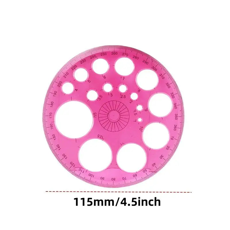Geometric Circle Drawing Template Ruler