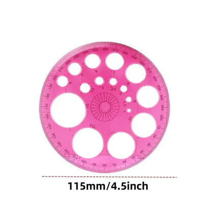 Geometric Circle Drawing Template Ruler