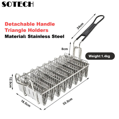 Stainless Steel Square Taco & French Fry Frying Basket