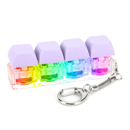 4-Key LED Keyboard Fidget Keychain