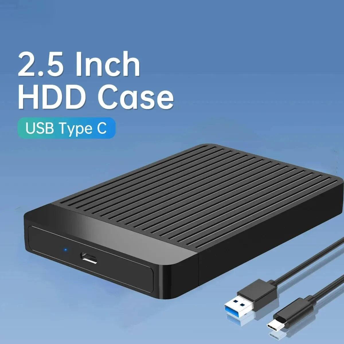 Tool-Free 2.5” SATA to USB External Enclosure for HDD & SSD