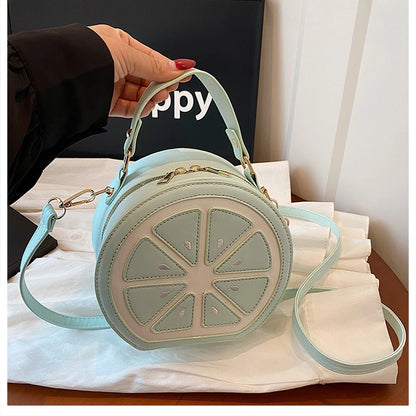Citrus Slice Round Crossbody Bag