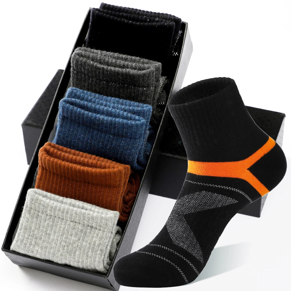 Men’s Cotton Sports Crew Socks 5 Pairs