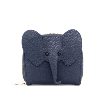 Cute Elephant Women’s Zip Card Wallet