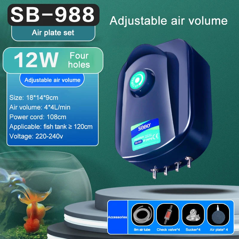 SOBO Silent Aquarium Air Pump