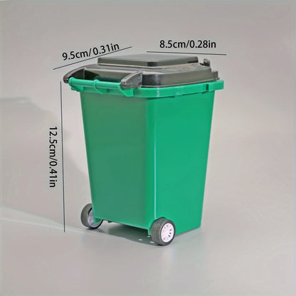 Mini Desktop Trash Bin Pen Holder