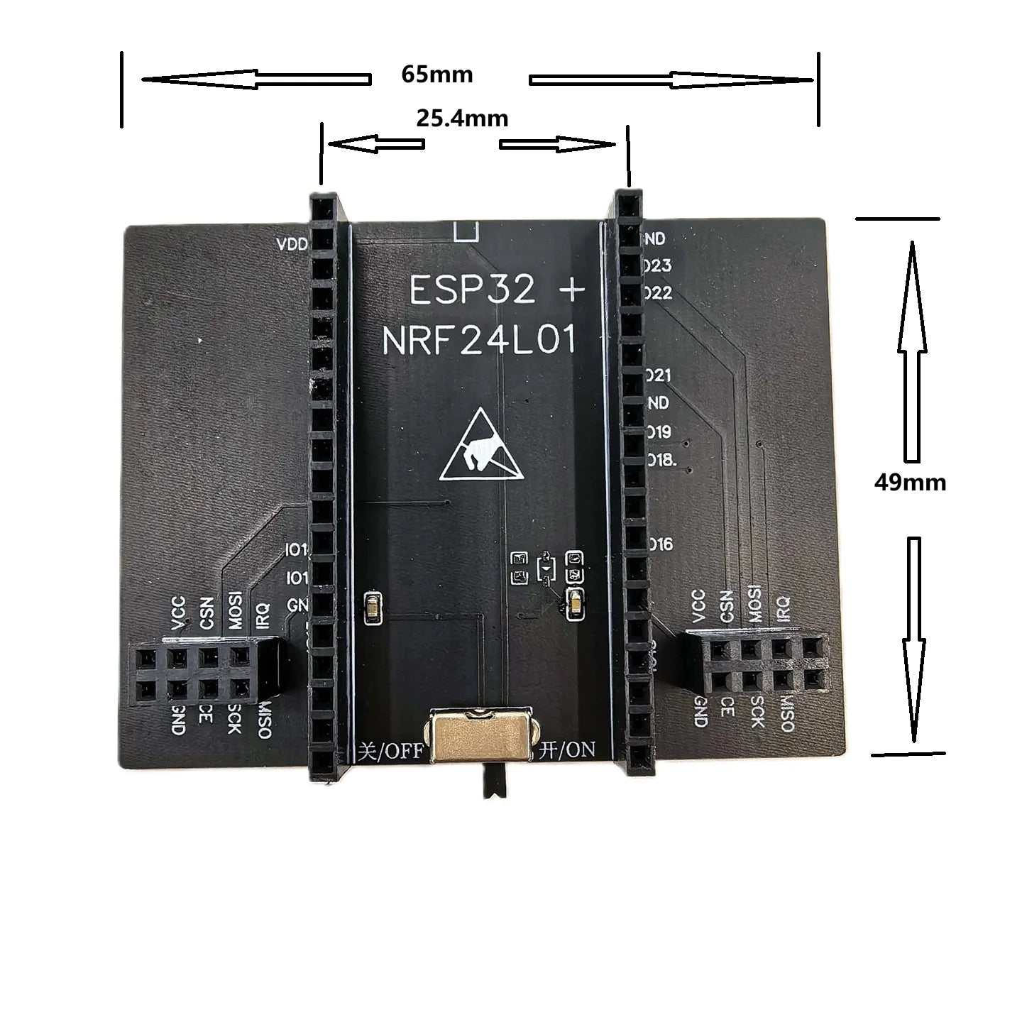ESP32 SI24R1 2.4GHz Bluetooth & Wi-Fi Testing Adapter Board