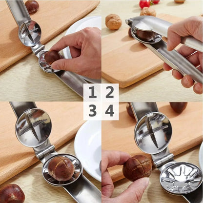 304 Stainless Steel Chestnut Cutter & Shell Opener