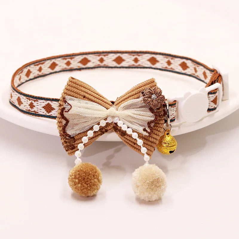 Breakaway Bowknot Cat Collar with Bell