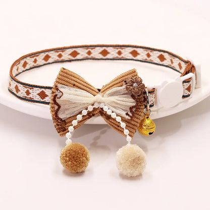 Breakaway Bowknot Cat Collar with Bell