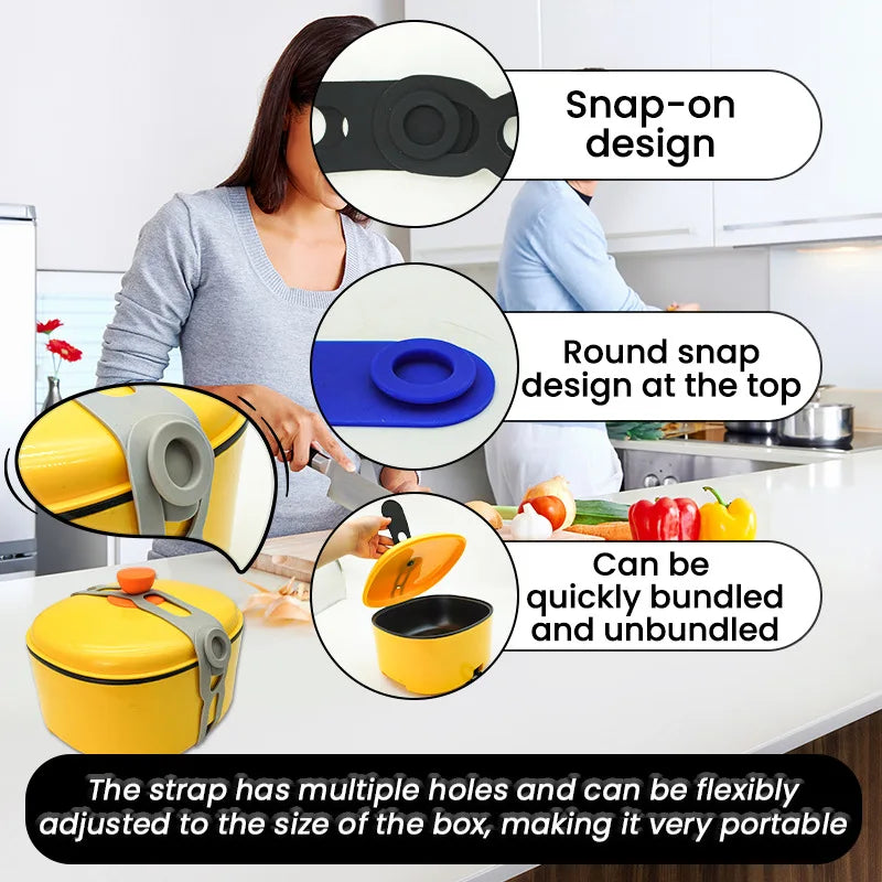 Stretchable Silicone Lid Strap for Food Containers