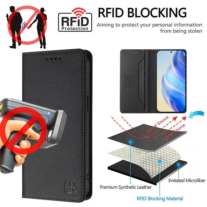Luxury Wallet Flip Case for Vivo Smartphones